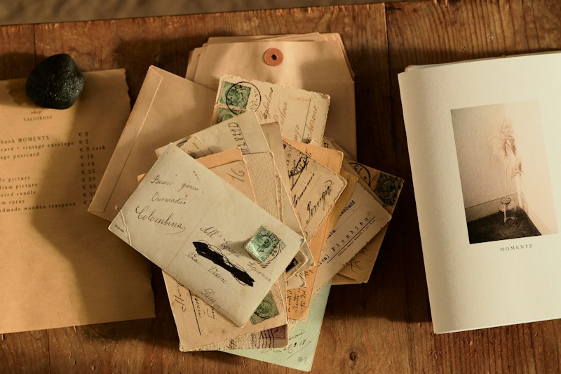Caixa com cartas guardadas como uma cápsula do tempo para serem abertas no futuro
