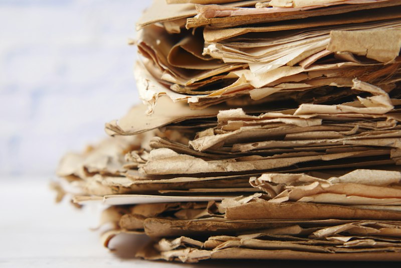 Pilha de cartas pessoais antigas amarradas com barbante